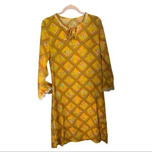 Vintage 60s Cotton Floral Shift Dress